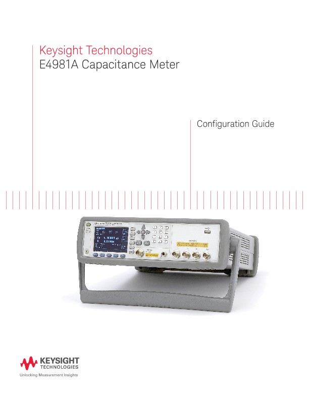 E4981A Capacitance Meter PDF Asset Page Keysight